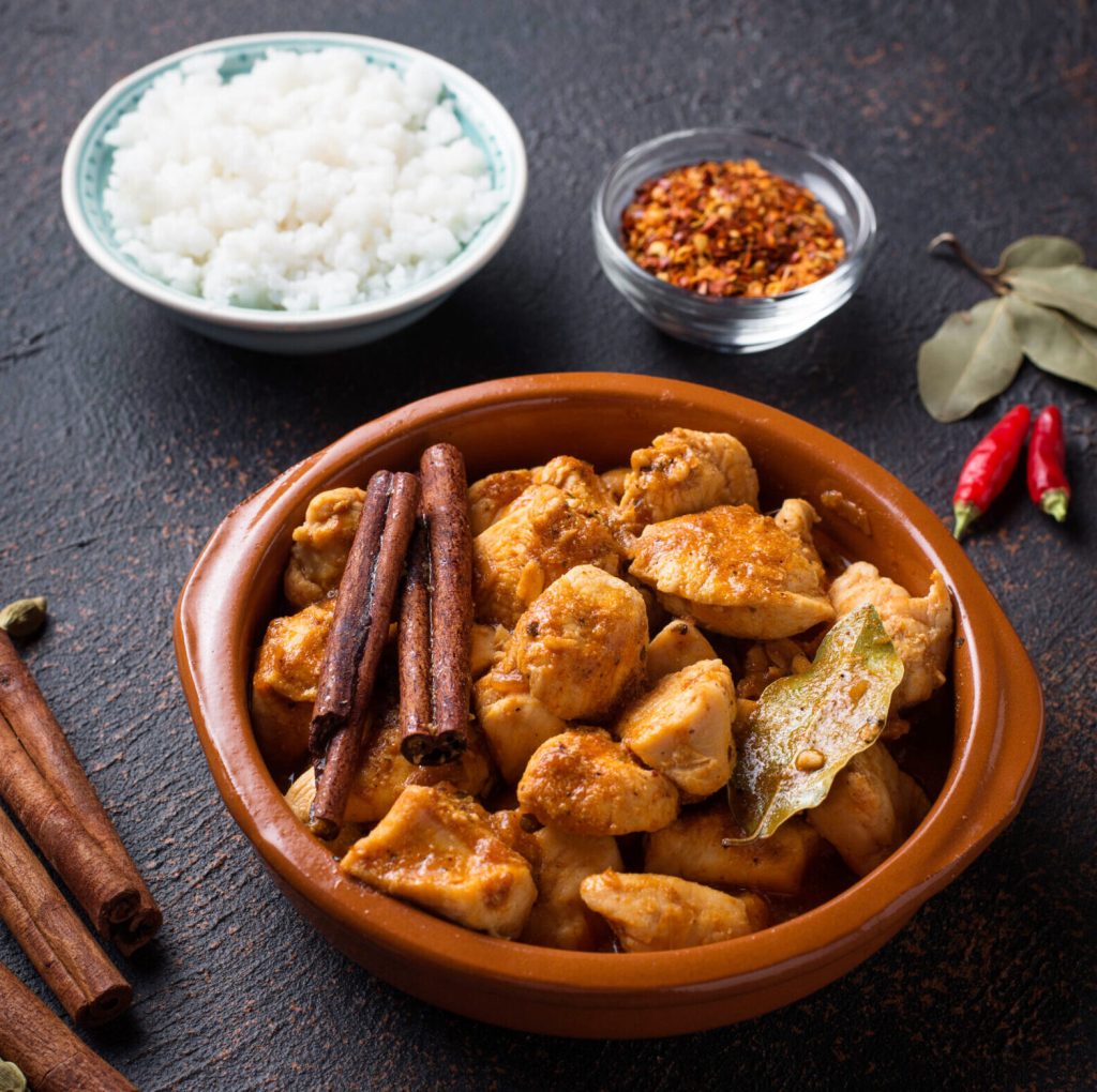 Chicken tikka masala. Traditional Indian dish. Selective focus